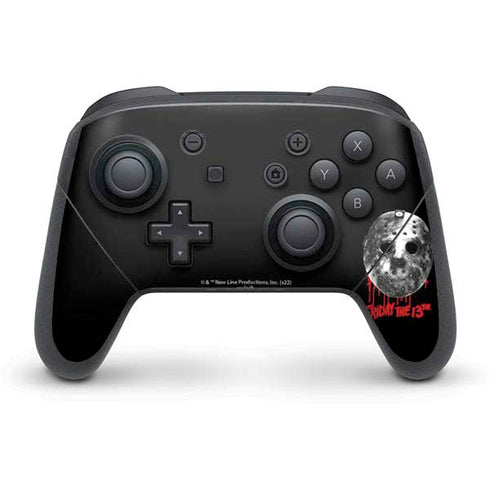 Warner Bros Friday the 13th Jason Voorhees Dripping Mask Nintendo Switch Pro Controller Skin