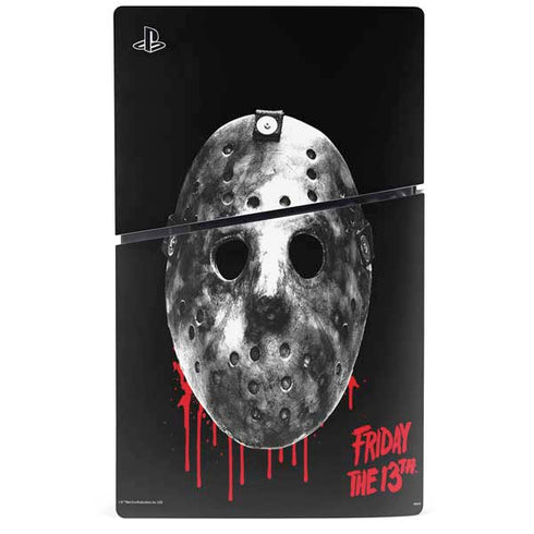 Warner Bros Friday the 13th Jason Voorhees Dripping Mask PS5 Slim Disk Bundle Skin