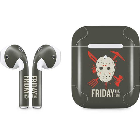 Warner Bros Friday the 13th Jason Voorhees Mask Apple AirPods 2 Skin