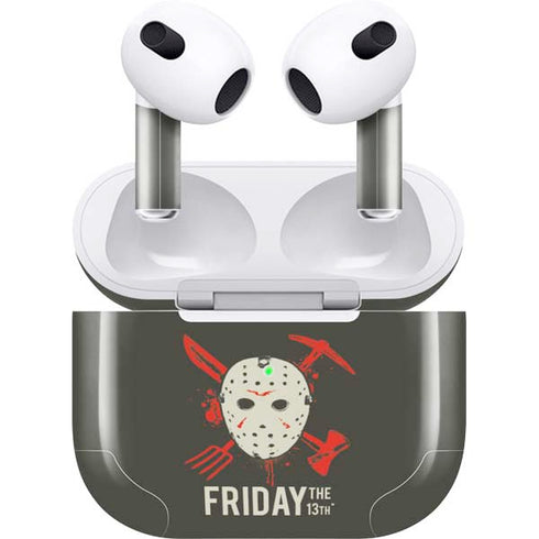 Warner Bros Friday the 13th Jason Voorhees Mask Apple AirPods (3rd Gen 2021) Skin
