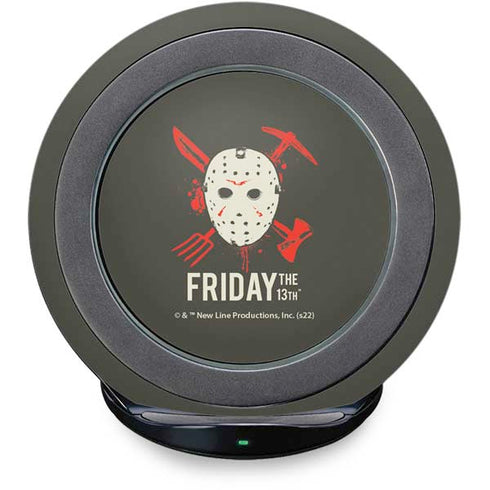 Warner Bros Friday the 13th Jason Voorhees Mask Fast Charge Wireless Charging Stand Skin