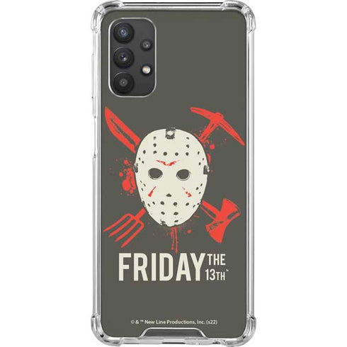Warner Bros Friday the 13th Jason Voorhees Mask Galaxy A32 5G Clear Case
