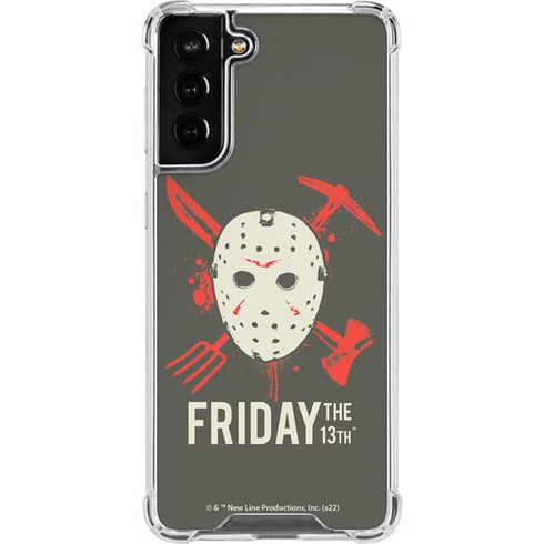 Warner Bros Friday the 13th Jason Voorhees Mask Galaxy S21 FE Clear Case