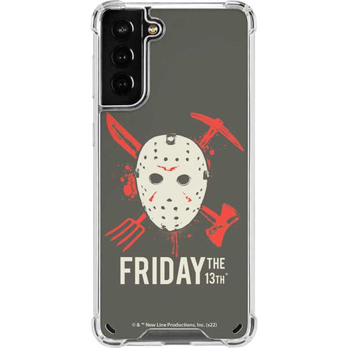 Warner Bros Friday the 13th Jason Voorhees Mask Galaxy S21 Plus 5G Clear Case