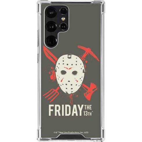 Warner Bros Friday the 13th Jason Voorhees Mask Galaxy S22 Ultra Clear Case
