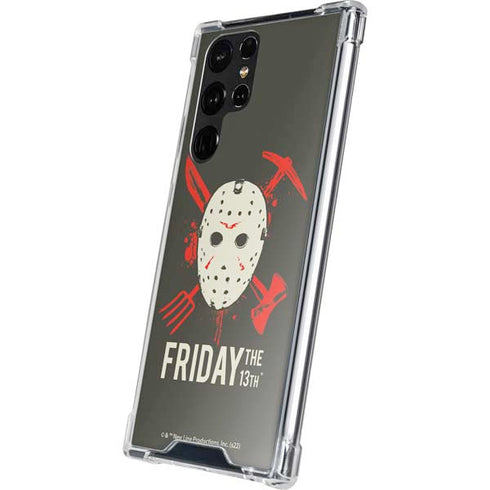 Warner Bros Friday the 13th Jason Voorhees Mask Galaxy S22 Ultra Clear Case