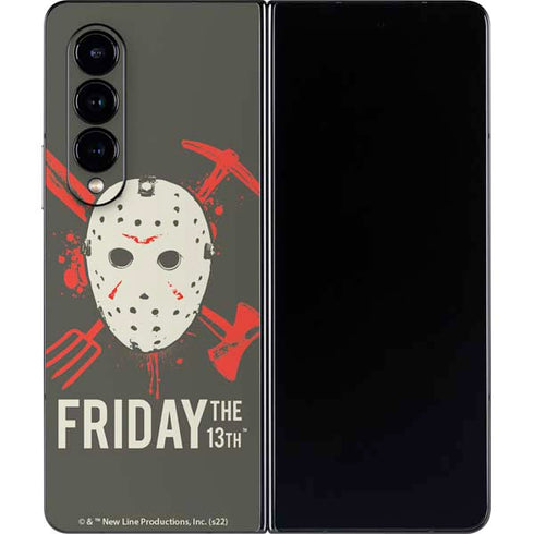 Warner Bros Friday the 13th Jason Voorhees Mask Galaxy Z Fold4 5G Skin