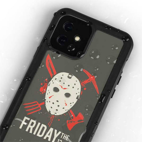 Warner Bros Friday the 13th Jason Voorhees Mask iPhone 12 Mini Waterproof Case