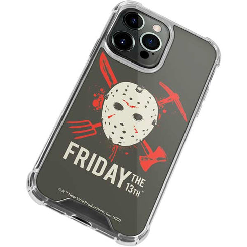 Warner Bros Friday the 13th Jason Voorhees Mask iPhone 13 Pro Clear Case