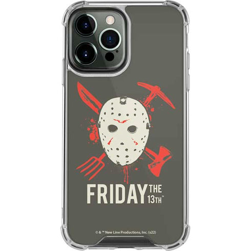 Warner Bros Friday the 13th Jason Voorhees Mask iPhone 13 Pro Max Clear Case