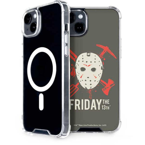 Warner Bros Friday the 13th Jason Voorhees Mask iPhone 15 Plus MagSafe Case