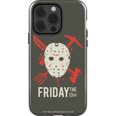 Warner Bros Friday the 13th Jason Voorhees Mask iPhone 15 Pro Impact Case