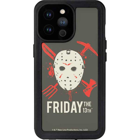 Warner Bros Friday the 13th Jason Voorhees Mask iPhone 14 Pro Max Waterproof Case