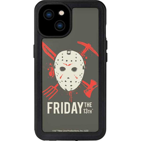 Warner Bros Friday the 13th Jason Voorhees Mask iPhone 15 Plus Waterproof Case