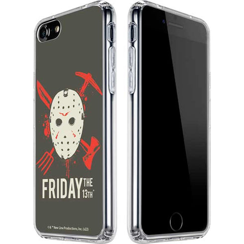 Warner Bros Friday the 13th Jason Voorhees Mask iPhone SE (2nd & 3rd Gen) Clear Case