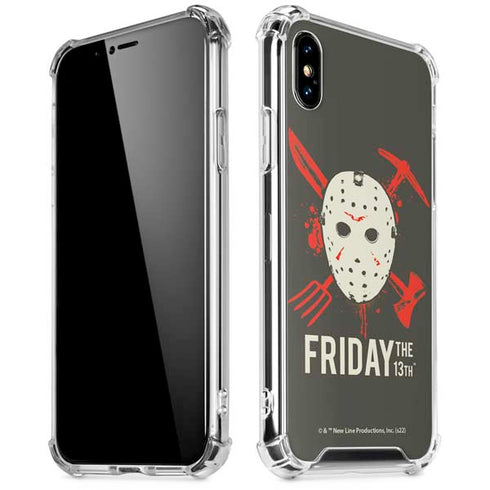 Warner Bros Friday the 13th Jason Voorhees Mask iPhone XS Max Clear Case