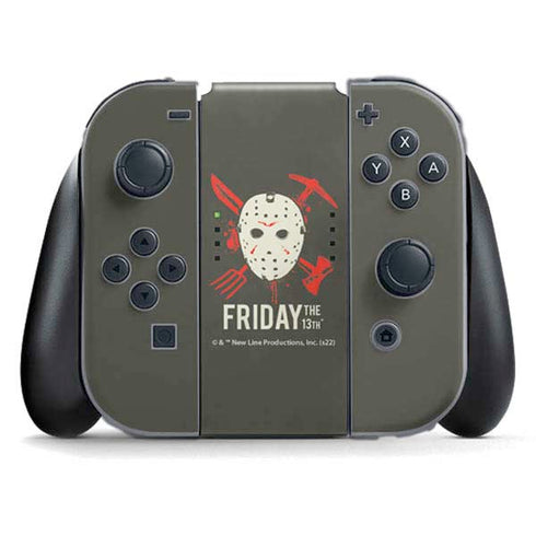 Warner Bros Friday the 13th Jason Voorhees Mask Nintendo Switch (2017-2021) Joy-Con Controller Skin