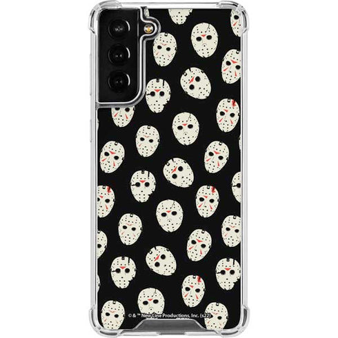 Warner Bros Friday the 13th Jason Voorhees Pattern Galaxy S21 FE Clear Case