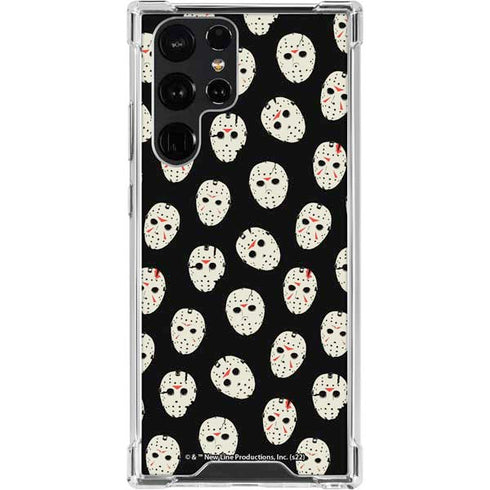 Warner Bros Friday the 13th Jason Voorhees Pattern Galaxy S22 Ultra Clear Case