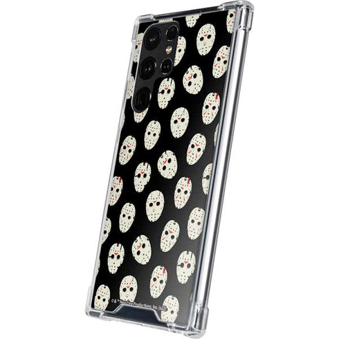 Warner Bros Friday the 13th Jason Voorhees Pattern Galaxy S22 Ultra Clear Case