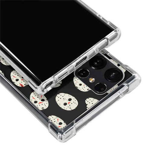 Warner Bros Friday the 13th Jason Voorhees Pattern Galaxy S22 Ultra Clear Case