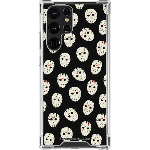 Warner Bros Friday the 13th Jason Voorhees Pattern Galaxy S24 Ultra Clear Case