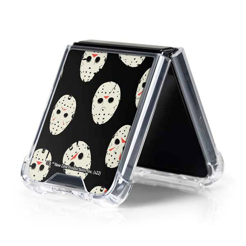 Warner Bros Friday the 13th Jason Voorhees Pattern Galaxy Z Flip5 5G Clear Case