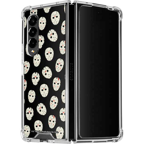 Warner Bros Friday the 13th Jason Voorhees Pattern Galaxy Z Fold4 5G Clear Case