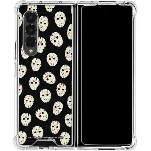 Warner Bros Friday the 13th Jason Voorhees Pattern Galaxy Z Fold4 5G Clear Case