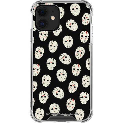 Warner Bros Friday the 13th Jason Voorhees Pattern iPhone 12 Mini Clear Case