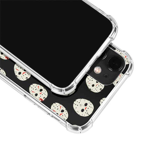 Warner Bros Friday the 13th Jason Voorhees Pattern iPhone 12 Mini Clear Case