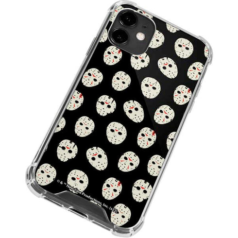 Warner Bros Friday the 13th Jason Voorhees Pattern iPhone 12 Mini Clear Case
