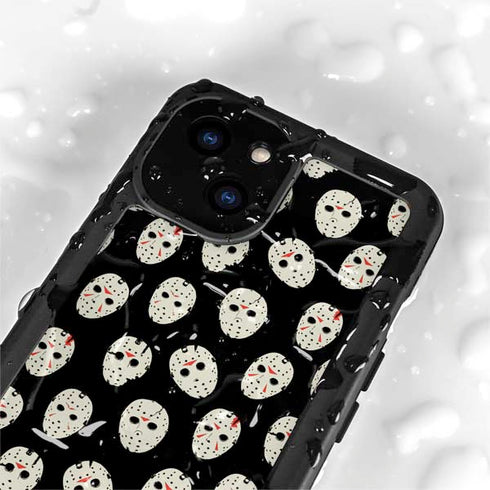 Warner Bros Friday the 13th Jason Voorhees Pattern iPhone 13 Mini Waterproof Case