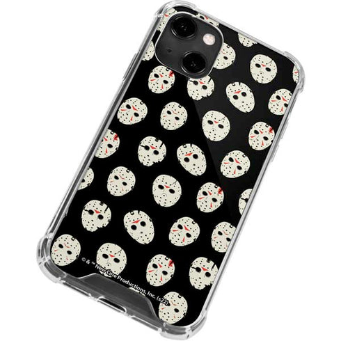 Warner Bros Friday the 13th Jason Voorhees Pattern iPhone 14 Clear Case