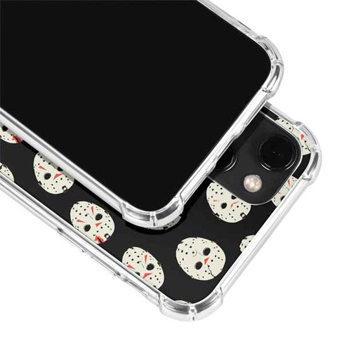 Warner Bros Friday the 13th Jason Voorhees Pattern iPhone 14 Plus Clear Case