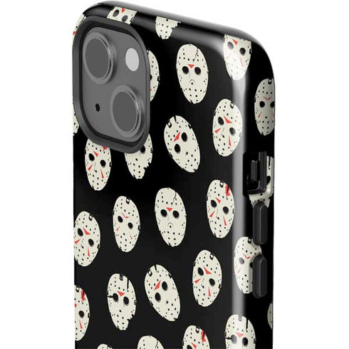 Warner Bros Friday the 13th Jason Voorhees Pattern iPhone 15 Plus Impact Case