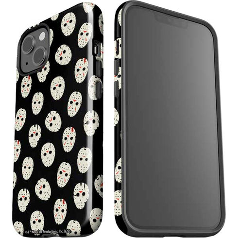 Warner Bros Friday the 13th Jason Voorhees Pattern iPhone 15 Plus Impact Case