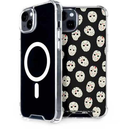 Warner Bros Friday the 13th Jason Voorhees Pattern iPhone 14 Plus MagSafe Case