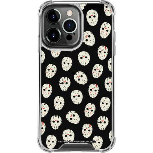 Warner Bros Friday the 13th Jason Voorhees Pattern iPhone 15 Pro Clear Case