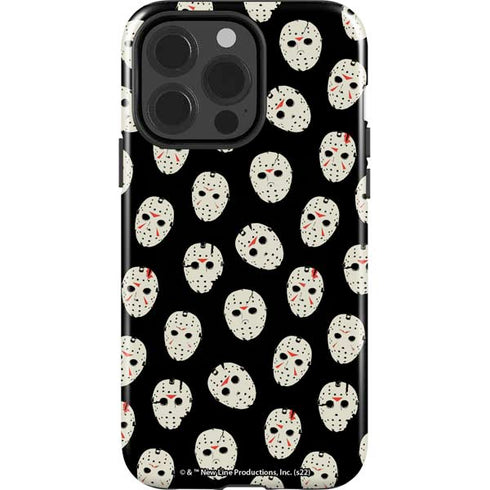 Warner Bros Friday the 13th Jason Voorhees Pattern iPhone 15 Pro Impact Case