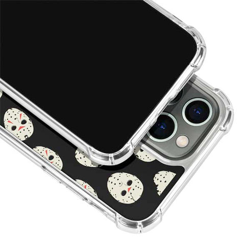 Warner Bros Friday the 13th Jason Voorhees Pattern iPhone 15 Pro Max Clear Case