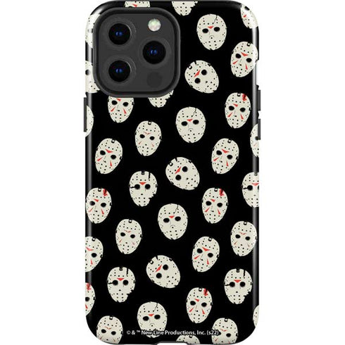 Warner Bros Friday the 13th Jason Voorhees Pattern iPhone 15 Pro Max Impact Case