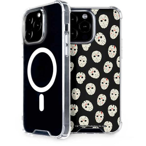 Warner Bros Friday the 13th Jason Voorhees Pattern iPhone 15 Pro Max MagSafe Case