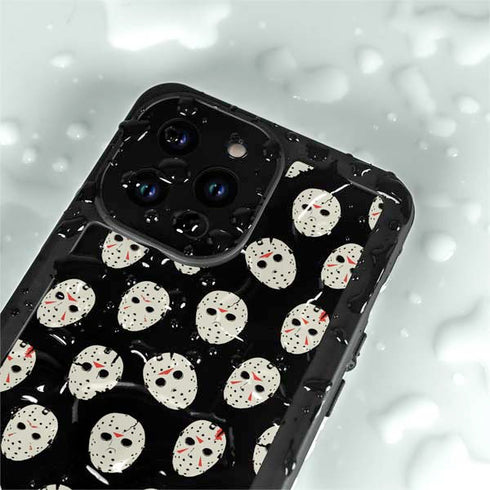 Warner Bros Friday the 13th Jason Voorhees Pattern iPhone 14 Pro Waterproof Case