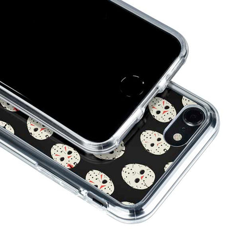 Warner Bros Friday the 13th Jason Voorhees Pattern iPhone SE (2nd & 3rd Gen) Clear Case