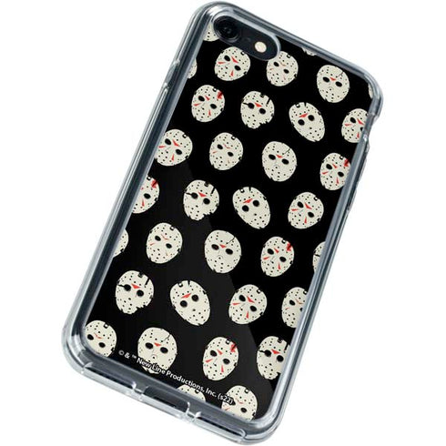 Warner Bros Friday the 13th Jason Voorhees Pattern iPhone SE (2nd & 3rd Gen) Clear Case