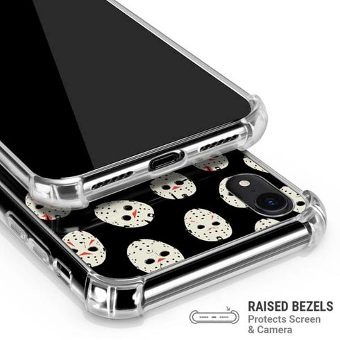 Warner Bros Friday the 13th Jason Voorhees Pattern iPhone XR Clear Case