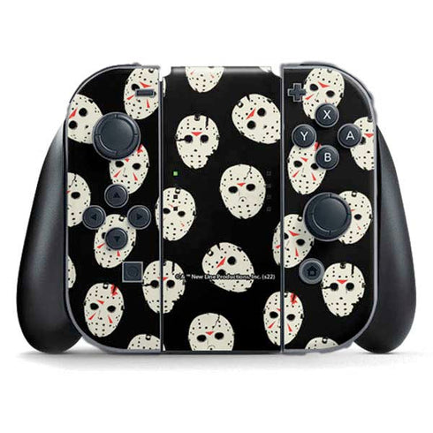 Warner Bros Friday the 13th Jason Voorhees Pattern Nintendo Switch (2017-2021) Joy-Con Controller Skin