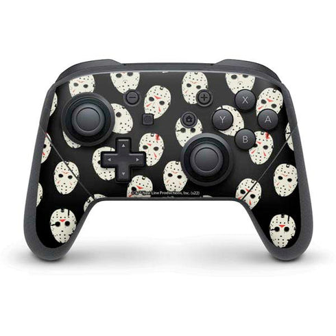 Warner Bros Friday the 13th Jason Voorhees Pattern Nintendo Switch Pro Controller Skin