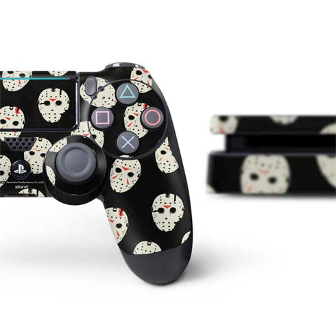 Warner Bros Friday the 13th Jason Voorhees Pattern PS4 Slim Bundle Skin